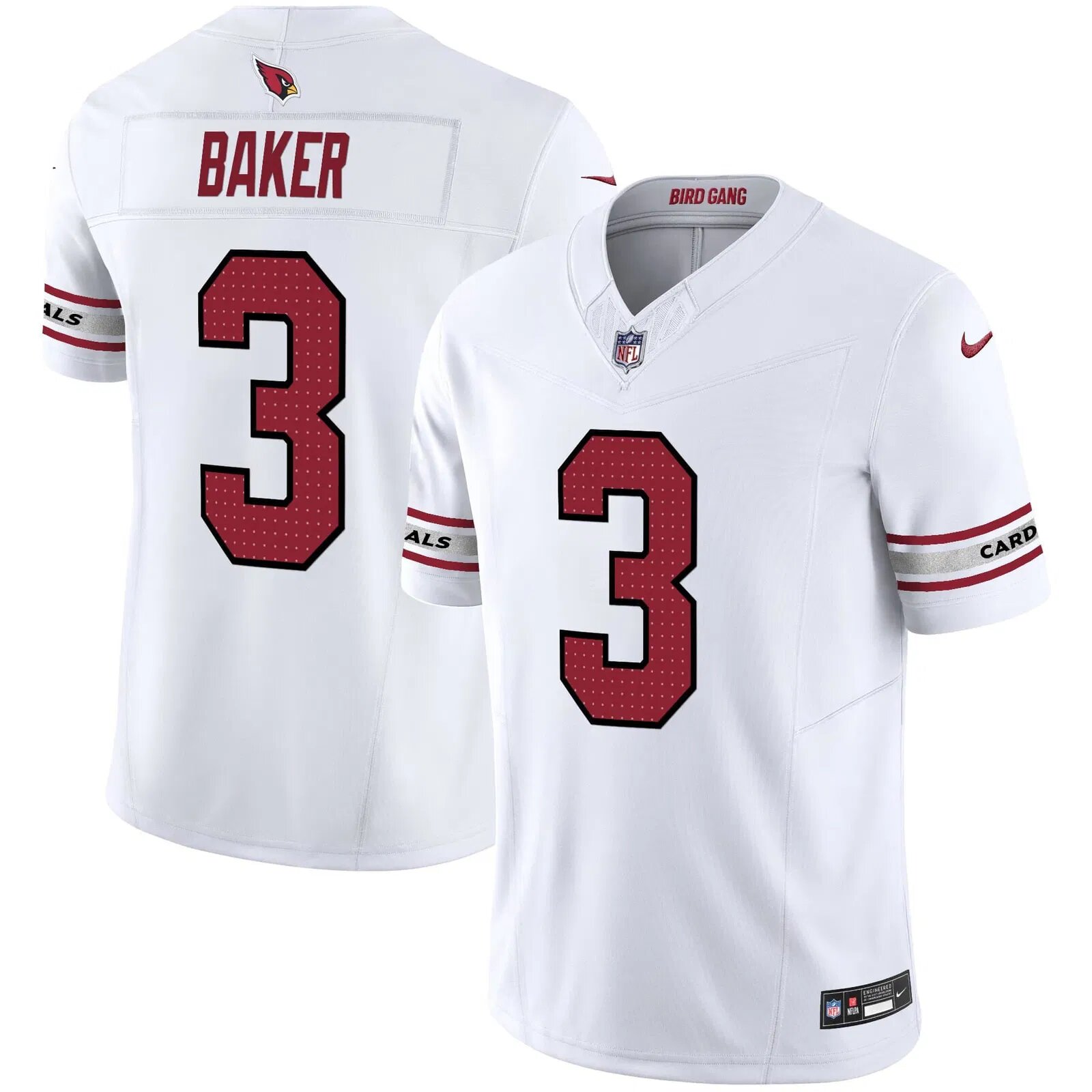 Men Arizona Cardinals #3 Baker White Nike 2024 Vapor Limited NFL Jersey